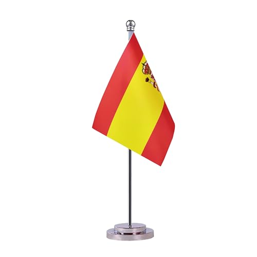Spanische Tischflagge, Tischflagge, kleine Mini-Spanien-Flagge, Miniatur-Flagge, internationale Weltlandflaggen, Festival, Veranstaltungen, Feier, Bürodekoration (Spanien)