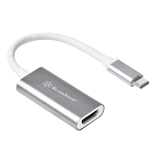 Silverstone SST-EP07C-E - Adapter USB 3.1 Type C auf HDMI V2.0b Adapter, Auflösung bis Ultra HD 4K 60Hz, Dunkelgrau