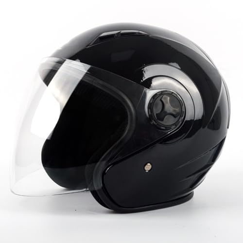 ZHXIANG Motocross-Helme, DOT/ECE-geprüft, Motorrad-Jet-Helm, Open-Face-Scooter-Helm, Motorradhelme für Erwachsene, Männer und Frauen J,M=57-58CM