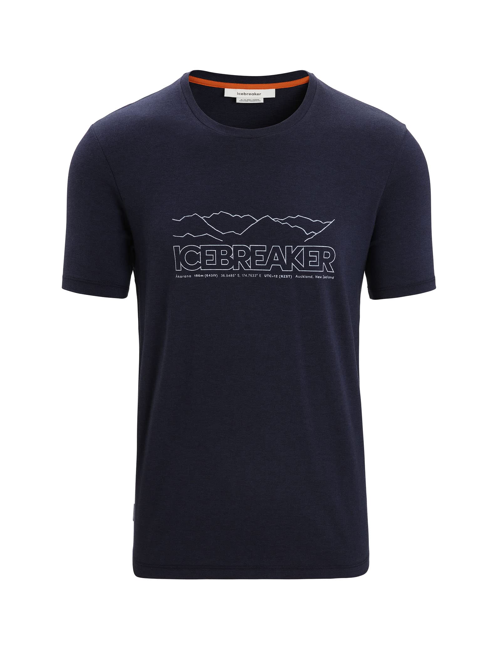 Icebreaker Merino Herren Central Graphic T-Shirt T-Shirt Midnight Navy L