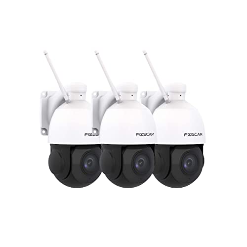 Foscam SD2X - Kamera IP WLAN Dome motorisiert PTZ 2MP mit 18 facher optischer Zoom - Intelligente Bewegungserkennung weiß