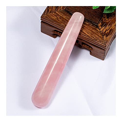 Geschenk-natürlicher rosa Rosenquarz-Kristallmassage-Reiki-Stab-Massagestab-Stein for Edelsteine ​​und Kristall xiaguolingsm (Color : Pink Crystal)