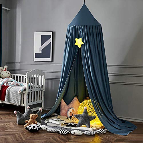 Dravem Kinder-Betthimmel zum Aufhängen, Zelt-Vorhänge für Kinder aus Baumwolle, Himmel für Kinderzimmer, Dekoration des Schlafzimmers