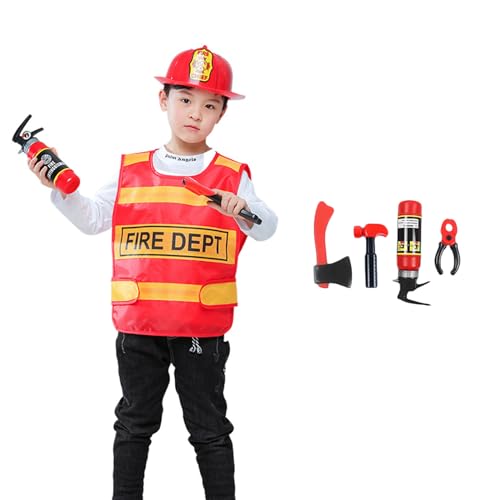 YIAGXIVG Halloween-Kostüm für 3–6 Jungen, Mädchen, Polizisten, Krankenschwestern, Feuerwehrmann, Halloween, Farbe kann Unterschiede aufweisen
