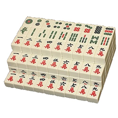 Suuim Mahjong-Spielset in chinesischer Version, Mahjong-Spielset, tragbare Melaminfliesen