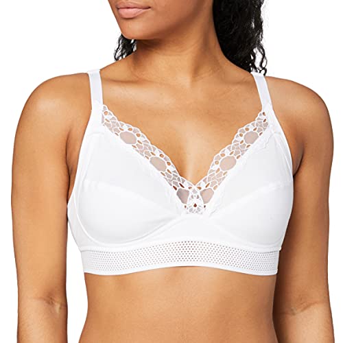 Playtex Damen Feel Good Support Coton Bio Full Coverage BH, Blanc, 90E