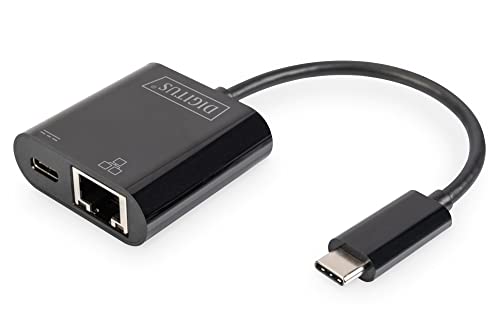 DIGITUS USB Type-C Gigabit Ethernet Adapter mit Power Delivery Unterstützung