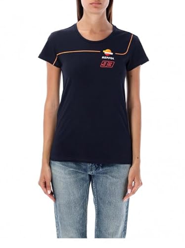 T-Shirt für Damen, HR Racing Dual Marc Marquez 93, offizielles MotoGP, blau, XL