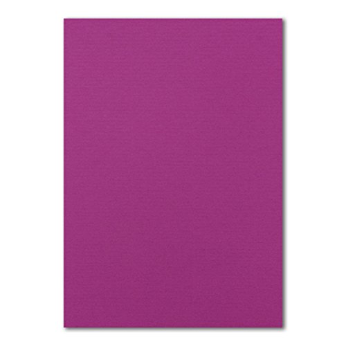 100 DIN A4 Papier-bögen Planobogen - Amarena (Pink) gerippt - 240 g/m² - 21 x 29,7 cm - Bastelbogen Ton-Papier Fotokarton Bastel-Papier Ton-Karton - FarbenFroh