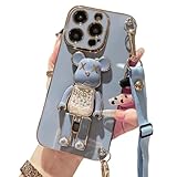 VEGIONES Fälle Halter Armband Gurt Lanyard Telefon Hülle Für iPhone 15 14 12 Pro Max Mini 11 13 Xs Xr Plus Cover-Blau-Für iPhone 12