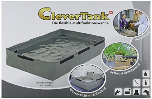 Kofferraumschutz CleverTank, Faltwanne, Maße: B 60 cm x T 60 cm x H 20 cm, Farbe grau
