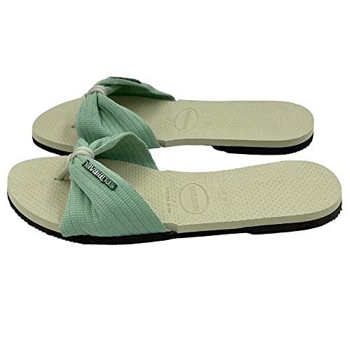 Havaianas Damen You St Tropez Basic Beigemineral Green Sandale, Beige-Mineralgrün, 35/36 EU