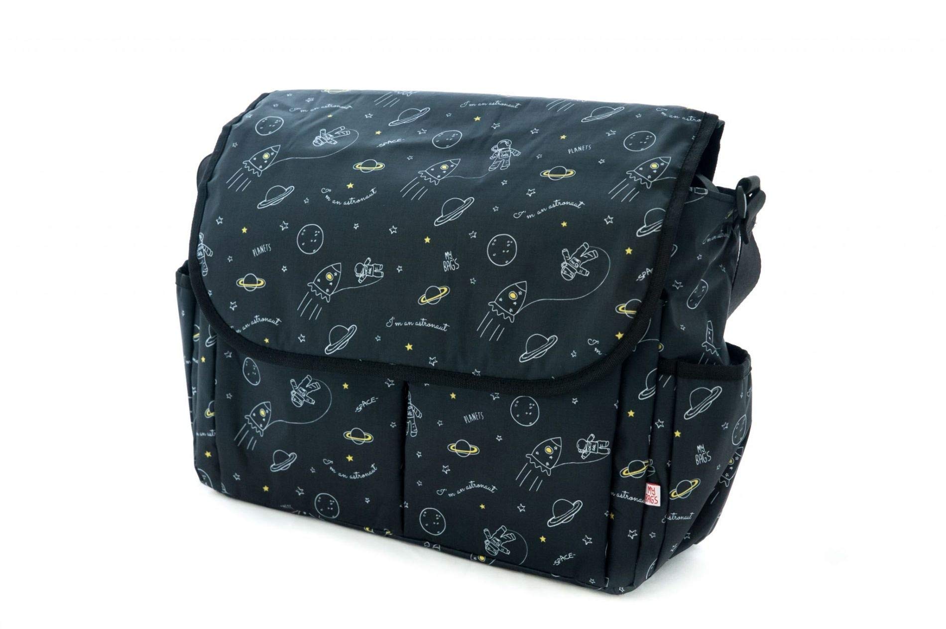 My Bag – Umhängetasche My Cosmos schwarz + Wickelunterlage