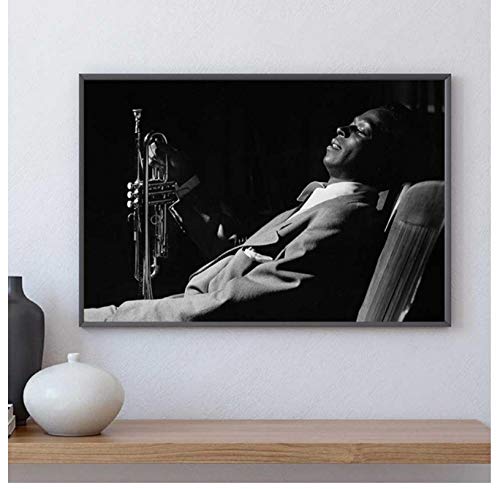 ZOEOPR Leinwand Poster Miles Davis Poster Jazz Musik Star Poster und Drucke Wandkunst Dekoration Leinwand Malerei Kunst Home Decor 50 * 70Cm No Frame