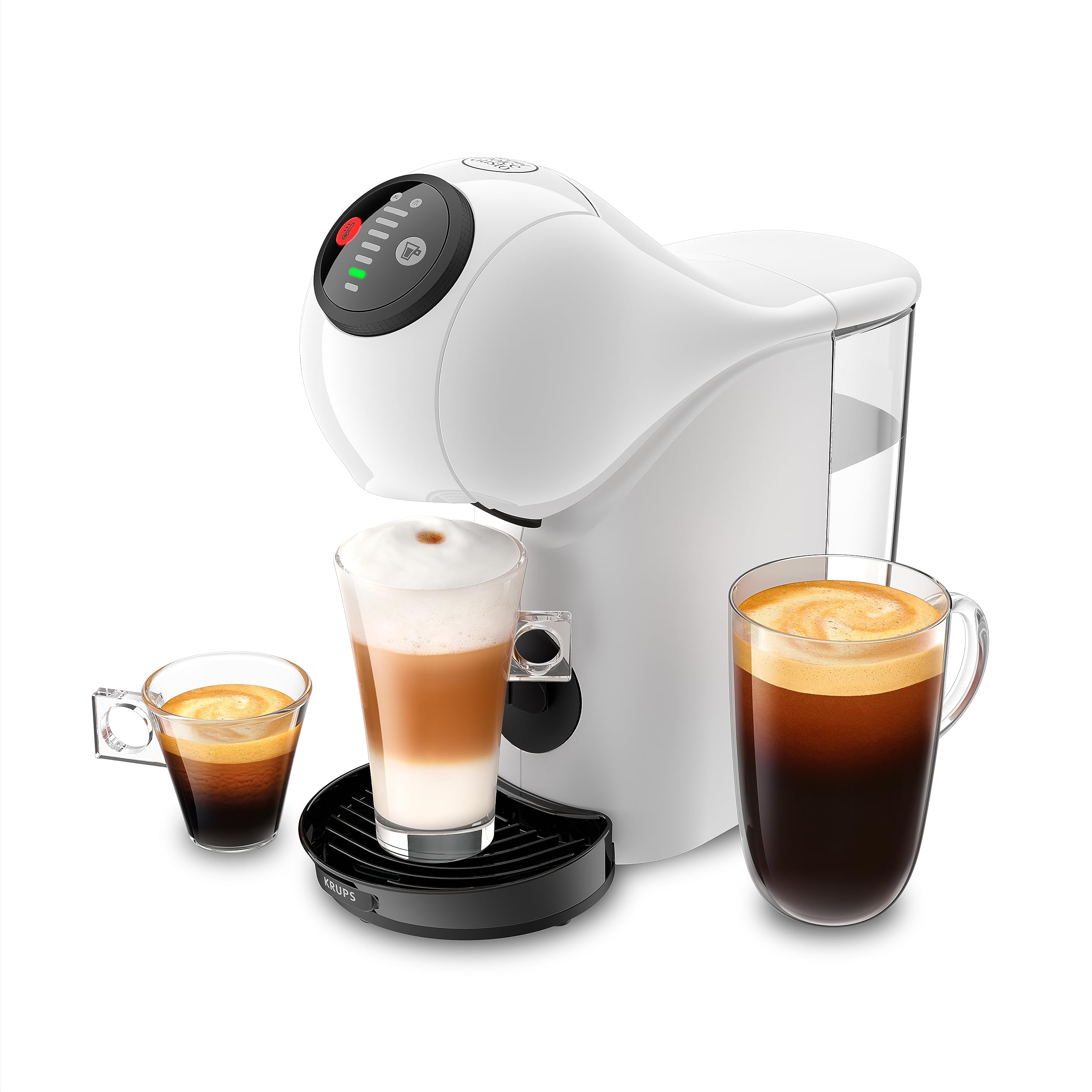 NESCAFÉ Dolce Gusto Krups KP2431 Genio S Kaffeekapselmaschine | 15 Bar | ultra-kompakt | Hochdruck | über 30 Kaffeekreationen | wählbare Getränkegröße | Auto-Abschaltung | Weiß