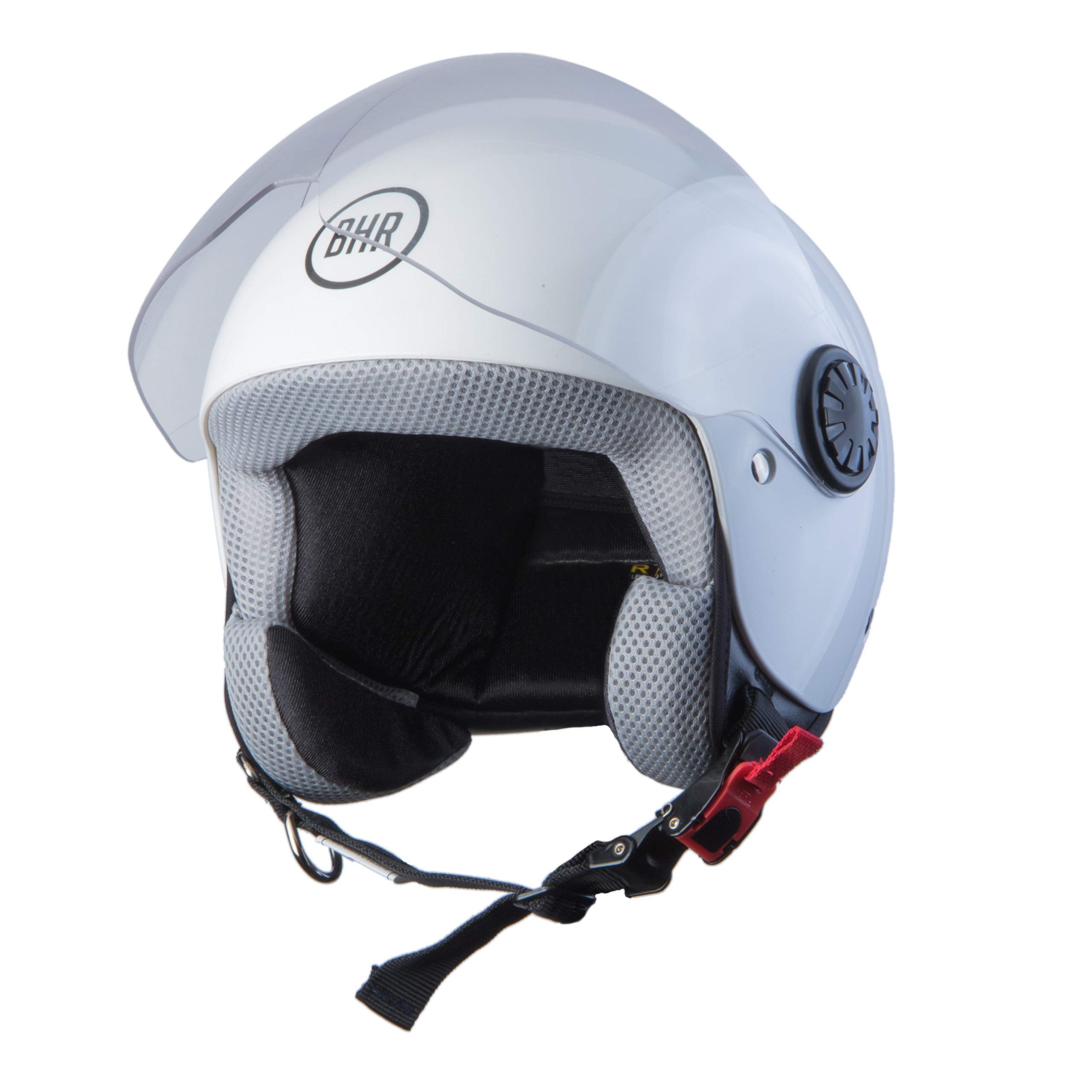BHR Helmets 806 KID Motorradhelm Jugend Unisex, Weiss, L