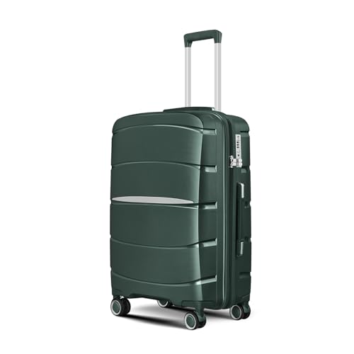 Axidou Unisex-Gepäck für Erwachsene, Dunkelgrün, 20 Inch, Gepäck