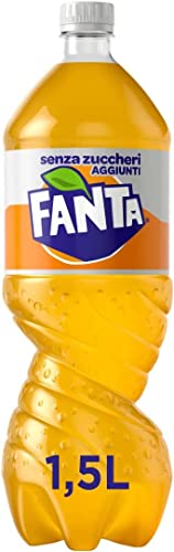 6x Fanta ohne Zuckerzusatz 1 Flasche à 1,5 L 100% italienischem Orangensaft, ohne Zusatz von Konservierungsstoffen PET-Flasche, erfrischender Geschmack Erfrischungsgetränk