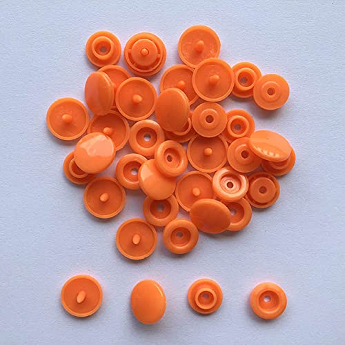 20/50/100/150Sets Snaps Button Fasteners Bag Folder Dark Buckle Button Resin Bekleidungszubehör für Babykleidung-orange,150set