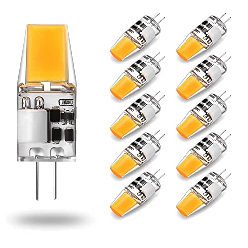 G4 LED Lampen 12V AC/DC, Nicht Dimmbar 5W LED Leuchtmittel, Neutralweiß 4000K 500lm, G4 LED Birnen Glühbirne Ersatz für 50W Halogenlampen, 360° Abstrahlwinkel, Kein Flackern,10er Pack