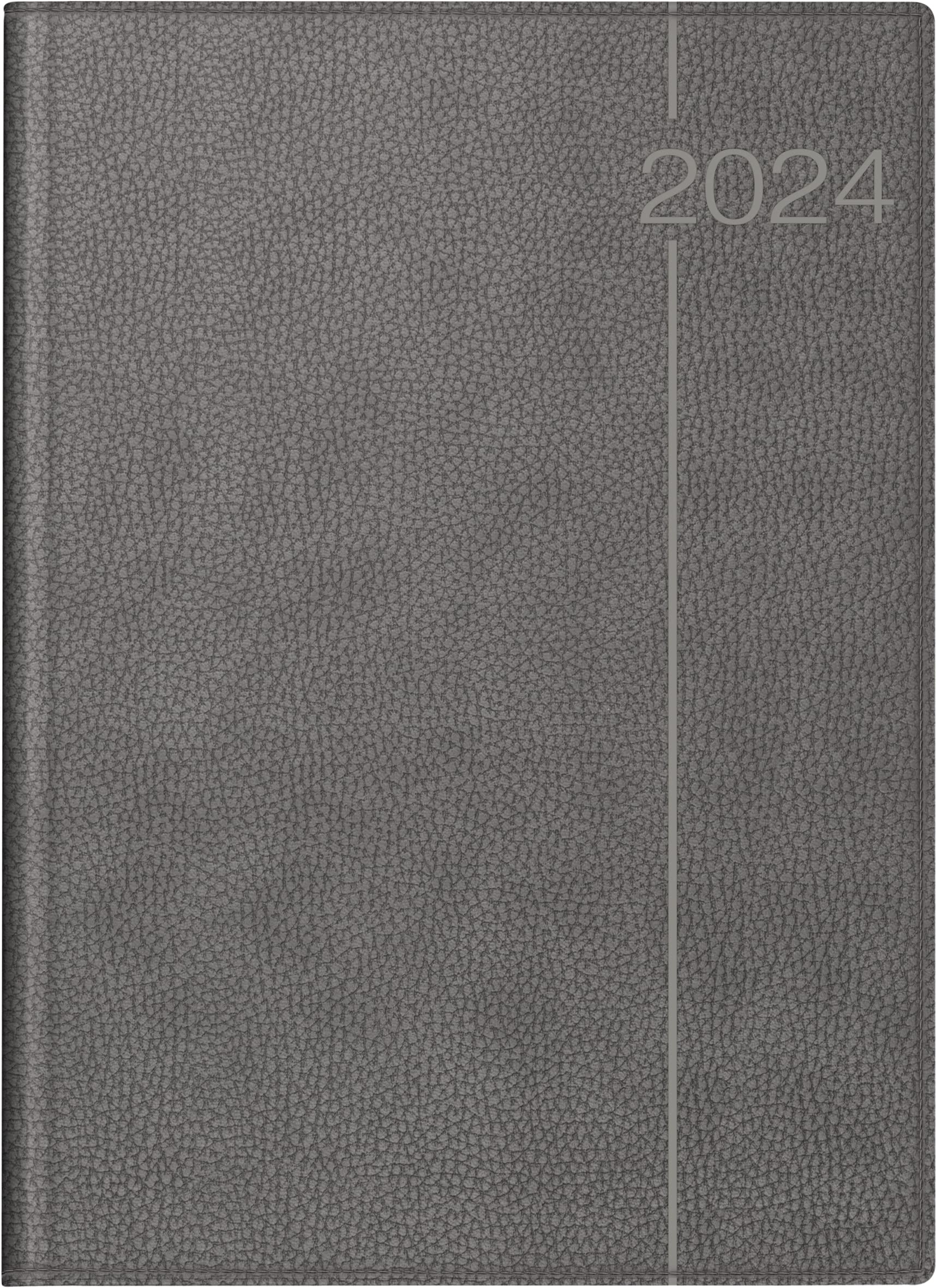 rido/idé Tageskalender Modell Conform 2024 1 Seite = 1 Tag A4 grau