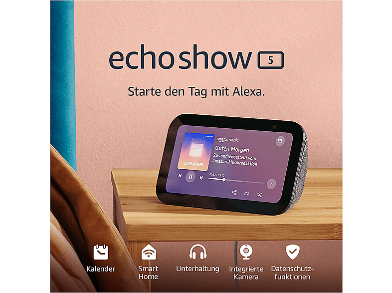 AMAZON Echo Show 5 (3. Generation) Smart Speaker, Black