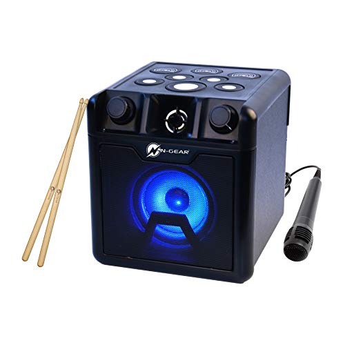 N-Gear DRUM420 Elektronisches Spielzeug Schlagzeug mit Bluetooth Lautsprecher & Karaoke Mikrofon