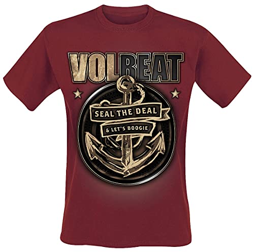 Volbeat Anchor Männer T-Shirt rot S 100% Baumwolle Band-Merch, Bands, Nachhaltigkeit