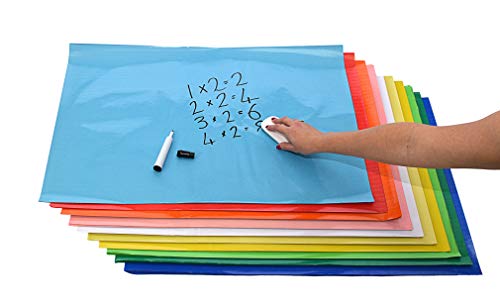 Scola Abwischbare Posterpapierbögen, 10 Blatt, verschiedene Farben, 760 mm x 510 mm, Lernwerkzeuge, Schuldisplays, ideal für Klassenzimmer, Schulen, Büros, Anzeigetafeln und Pinnwände