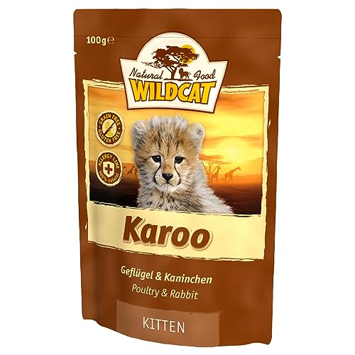 Wildcat Karoo Kitten mit Geflügel und Kaninchen Nassfutter 14 x 100 g