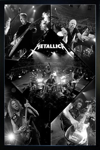 Close Up Metallica Poster Live (66x96,5 cm) gerahmt in: Rahmen schwarz