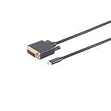 S-Conn 10-58185 Videokabel-Adapter 1,8 m DVI-D USB C schwarz – Videokabeladapter (1,8 m, DVI-D, USB C, Stecker, Stecker, Gold)