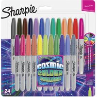 Sharpie Permanent Marker | Marker Stifte mit feiner Spitze | gemischte Cosmic- und Originalfarben | 24 Stück Market Set