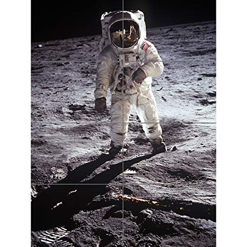Apollo 11 Astronaut Aldrin Armstrong 50th Anniversary Moon Landing XL Giant Panel Poster (8 Sections) Mond