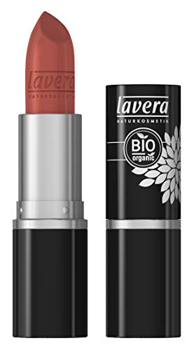 lavera Beautiful Lips Colour Intense Lippenstift -Coral Flamingo 37- Lipstick ∙ Zarte Pflege ✔ Naturkosmetik ✔ Natural Make-up ✔ Bio Pflanzenwirkstoffe ✔ 100% natürlich 3er Pack (3x 4.5 g)