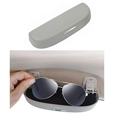 Brillenhalter für Auto Sonnenblende Sonnenbrillen Brillen für 320 328 F07 F10 F11 F48 520 528 X1 X3 X5 E90 E91 F31 F34 F30 (Grau)