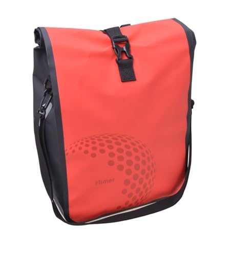 Filmer Gepäckträger-Fahrradtasche wasserdicht Einkaufstasche Gepäckträgertasche, Farbe:rot