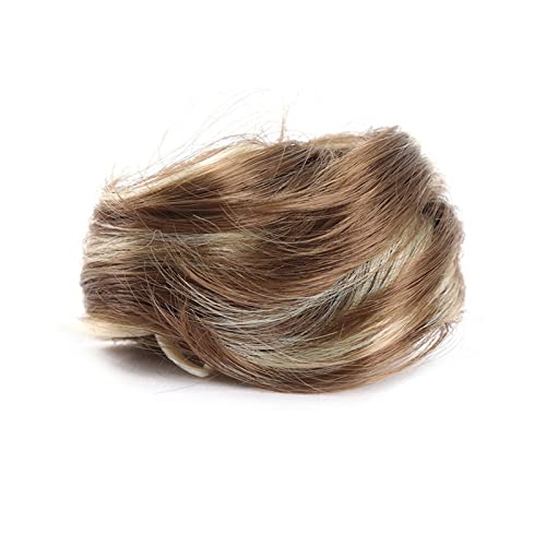 Haarteil Dutt Messy Wavy Curly Scrunchies Clip-in-Claw-Haarknoten for die tägliche Party, synthetischer Chignon, zerzaustes Hochsteckfrisur-Haarteil, Haarverlängerung, Donut-Claw-Clip-Haar Dutt (Size