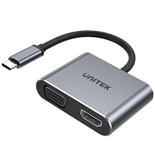 uHUB Q4 Lite 4-in-1 USB-C Hub mit MST Dual Display und PD 100W D1049A / 4K@60Hz UHD HDMI & Full HD VGA/USB-C PD 100W Laden & USB-A Datensynchronisation