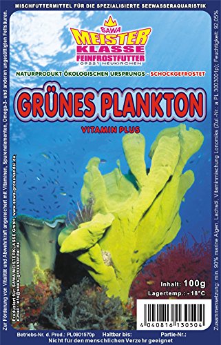 Fischfutter Frostfutter Plankton Grün 10x100g = 1kg = 1Pack