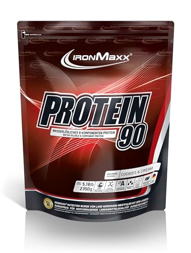 IronMaxx Protein 90 Eiweißpulver, Geschmack Cookies & Cream, 2,35 kg Beutel (1er Pack)