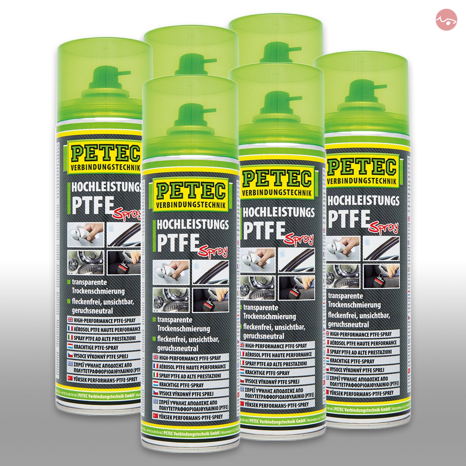 Petec_bundle 6X PETEC PTFE Spray 500 ML 74050
