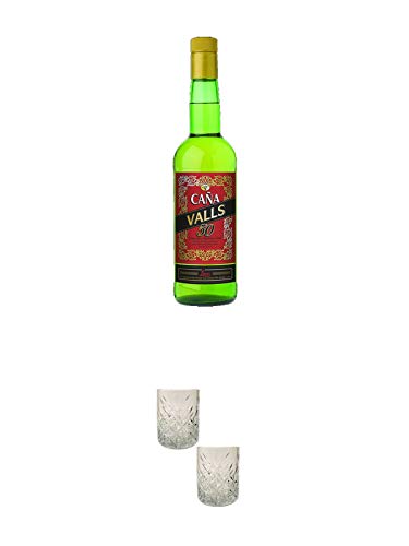 Cana Valls de Mallorca 60% 0,7 Liter + Rum Gläser 2 Stück