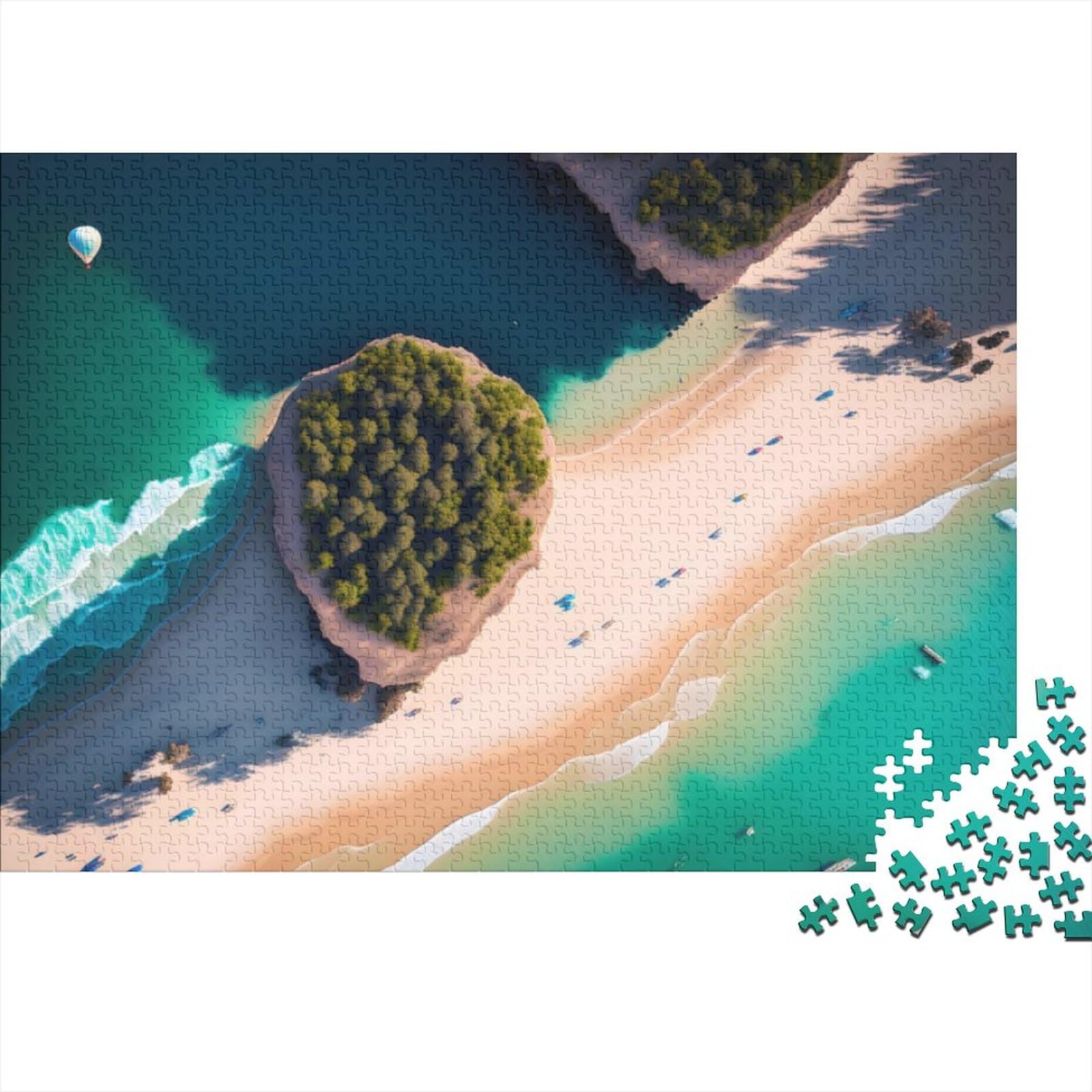 1000-teiliges Puzzle mit Strand- und Meerblick für Erwachsene lustiges Spielzeug Bildungsspiel Heimdekoration Spielzeug Intellektuelles Spiel Entspannung und Intelligenz 1000 Teile (75 x 50 cm)