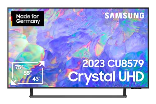 Samsung Crystal CU8579 50 Zoll Fernseher (GU50CU8579UXZG, Deutsches Modell), Dynamic Crystal Color, AirSlim Design, Crystal Prozessor 4K, Smart TV [2023]