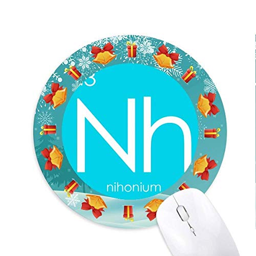 Chemie Elemente Zeit Tisch arme Metalle Nihonium Nh Mousepad Rund Gummi Maus Pad Weihnachtsgeschenk