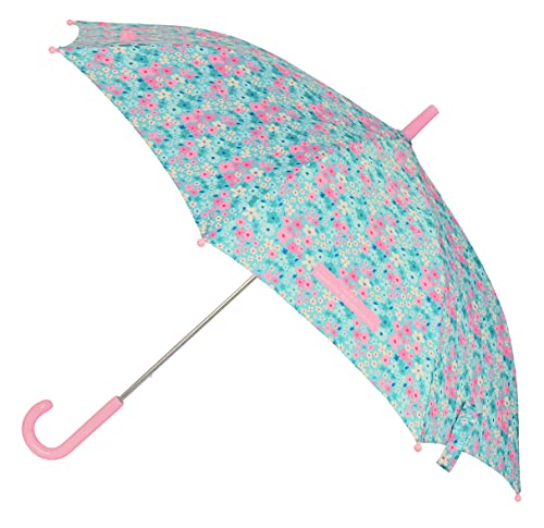 Safta VMB Mint Paradise Manueller Regenschirm, 8 Paneele, Metallstäbe, bequem und vielseitig, Qualität und Stärke, 48 cm, Polyester-Material, Mintgrün, Minzgrün, Estándar, Lässig