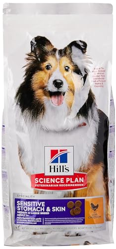 Hill's Sensitive Stomach & Skin Medium Adult - Dog Dry Food with Chicken 2.5 kg