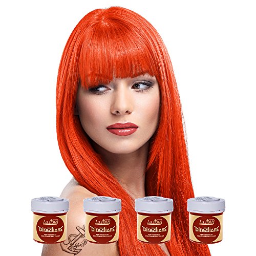 La Riche Directions Semi Permanent Tangerine Hair Colour Dye x 4