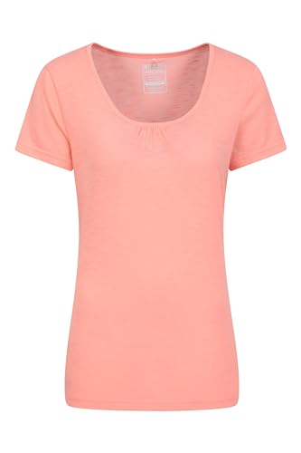 Mountain Warehouse Agra Damen-T-Shirt - Leichtes Damen-Sportshirt, schnell trocknendes, atmungsaktives, schweißableitendes Outdoor-Shirt - für Wandern und Freizeit Koralle 40